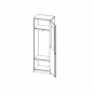 Garderobenschrank, 5 OH, 1 Tür, abschließbar,  rechts, B/H/T 60x190x40cm 